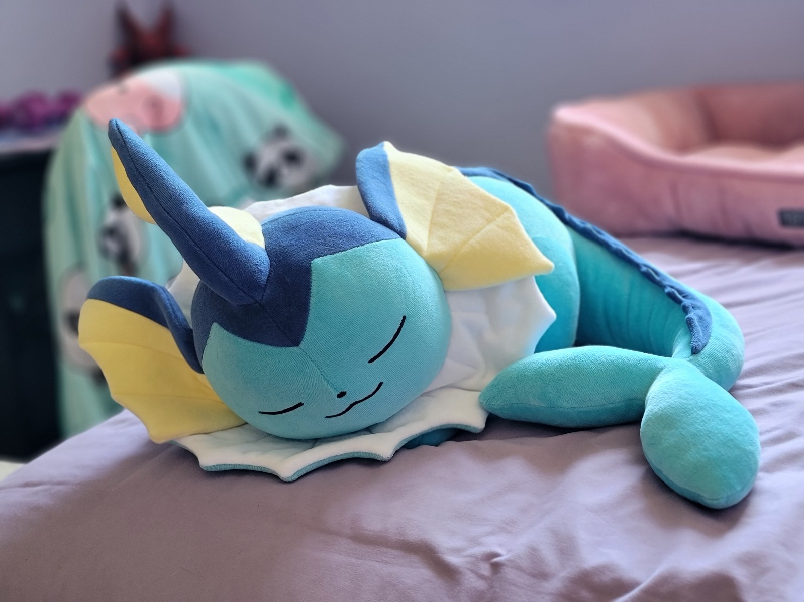 Sleeping Vaporeon Plush - Authentic New Pokemon Center 21