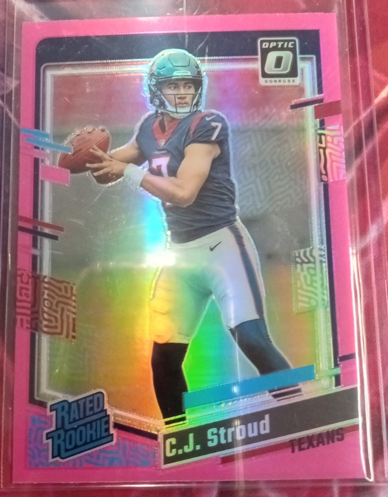 Houston Texans CJ Stroud Donruss Optic 2023 Pink Variant Rookie Card #244
