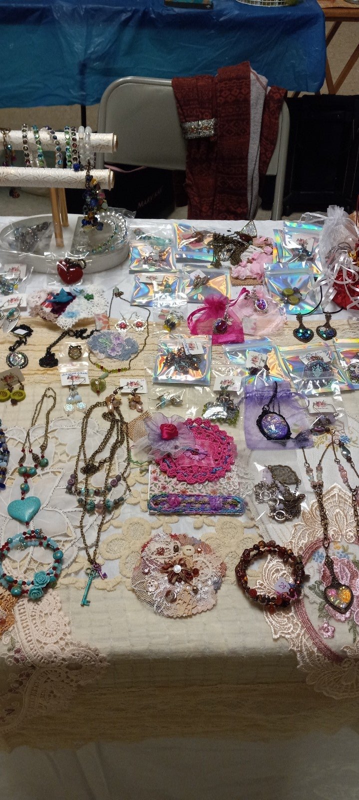 Vintage and newer mystery jewelry lot earrings bracelets necklaces pendants ring