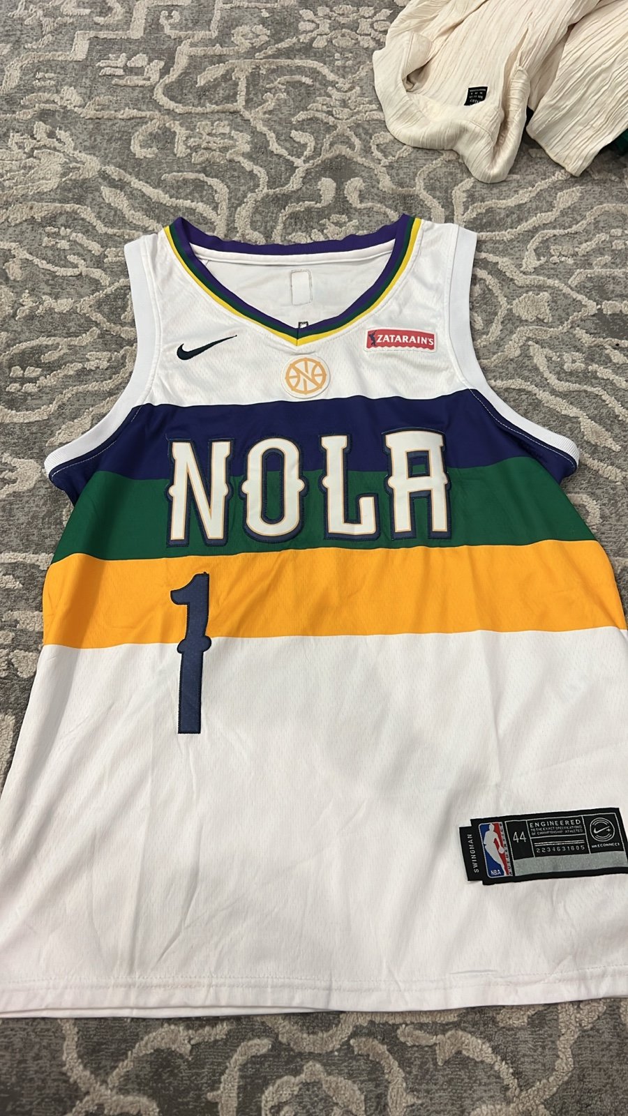 Nola pelicans Mardi Gras jersey