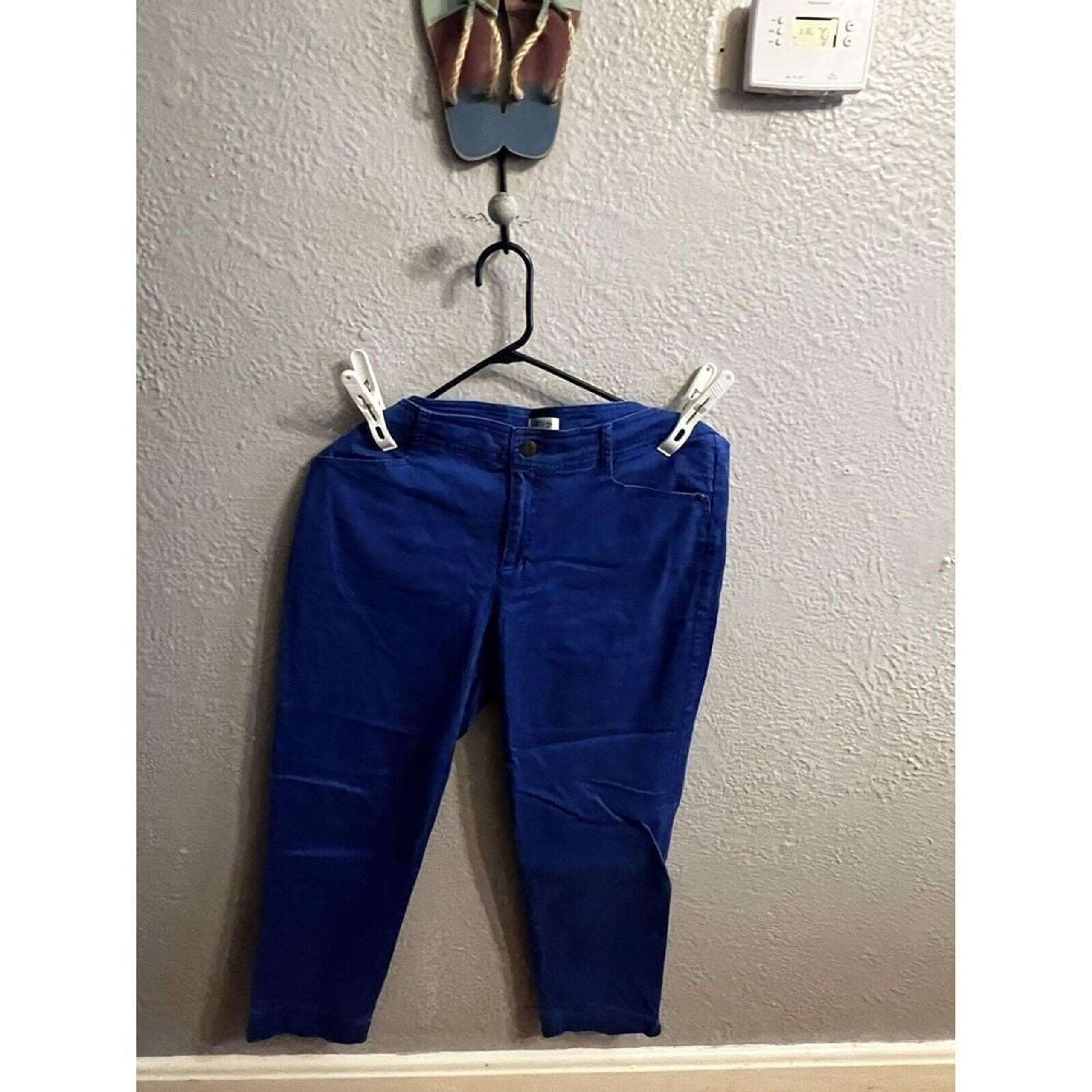 Orvis Mid Rise Ankle Slim Leg Pants Women Blue Size 12