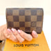 ❤️SOLD❤️ Auth LOUIS VUITTON Ebene Damier Card Case w/ Added Chain Strap