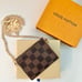 ❤️SOLD❤️ Auth LOUIS VUITTON Ebene Damier Card Case w/ Added Chain Strap