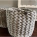 Project 62 Coiled Rope Fishtail Weave Basket with Faux Leather Accent