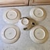 Hand Painted Mushroom Porcini King Bolete Collection Vintage Set Saucers/Lrg Cup