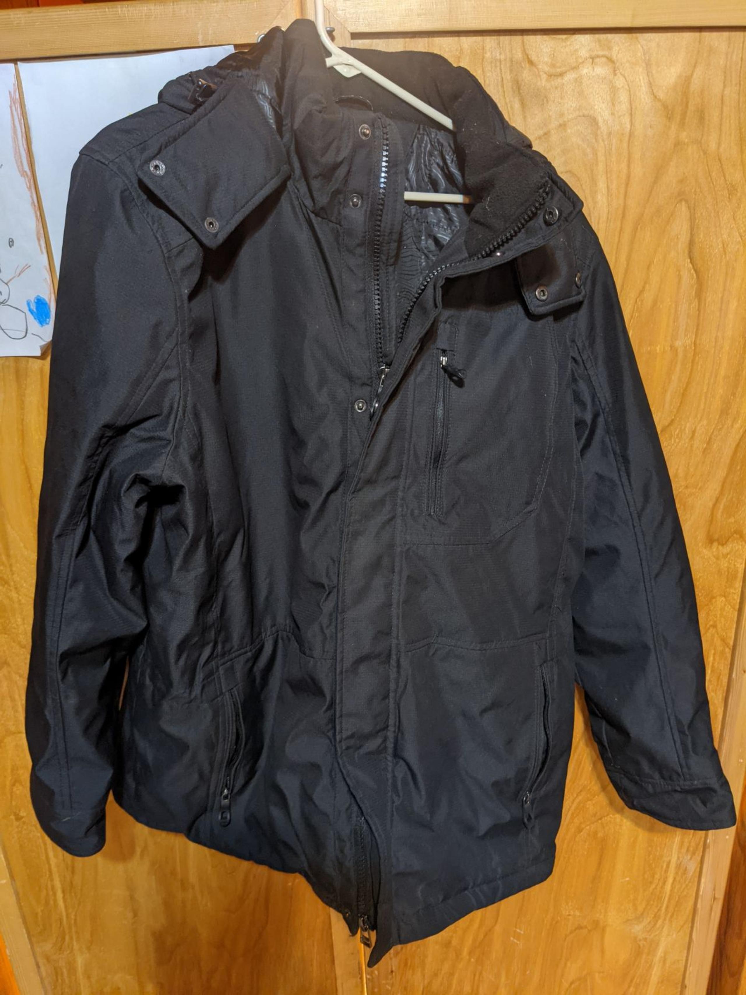 ZeroXposur Black Label Mens Size XL Hooded Jacket Black Isulated