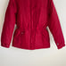 LAUREN RALPH LAUREN Red Down Fill Faux Fur Hood Cinch Waist Puffer Winter Jacket
