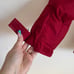 LAUREN RALPH LAUREN Red Down Fill Faux Fur Hood Cinch Waist Puffer Winter Jacket