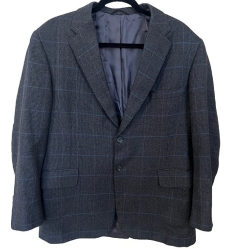 H. Freeman & Sons Hand Tailored Gray Tweed Wool Sport Coat Jacket Blazer 44 R