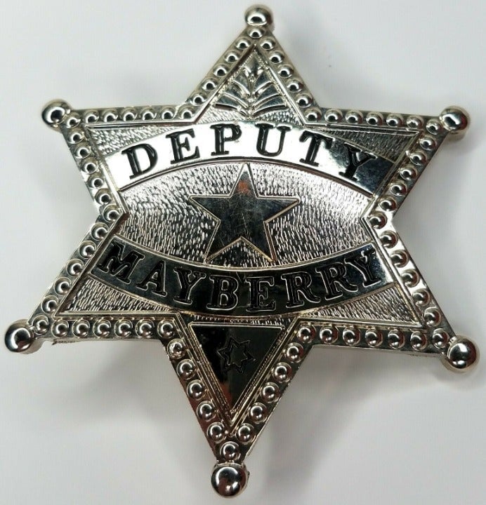 Andy Griffith TV Show - DEPUTY Barney Fife Mayberry Prop Replica Metal Badge