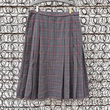 Vintage Pendleton 100% virgin wool red and blue plaid pleated skirt 12