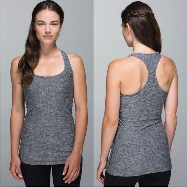 LULULEMON Cool Racerback Heathered Grey Tank Top-
