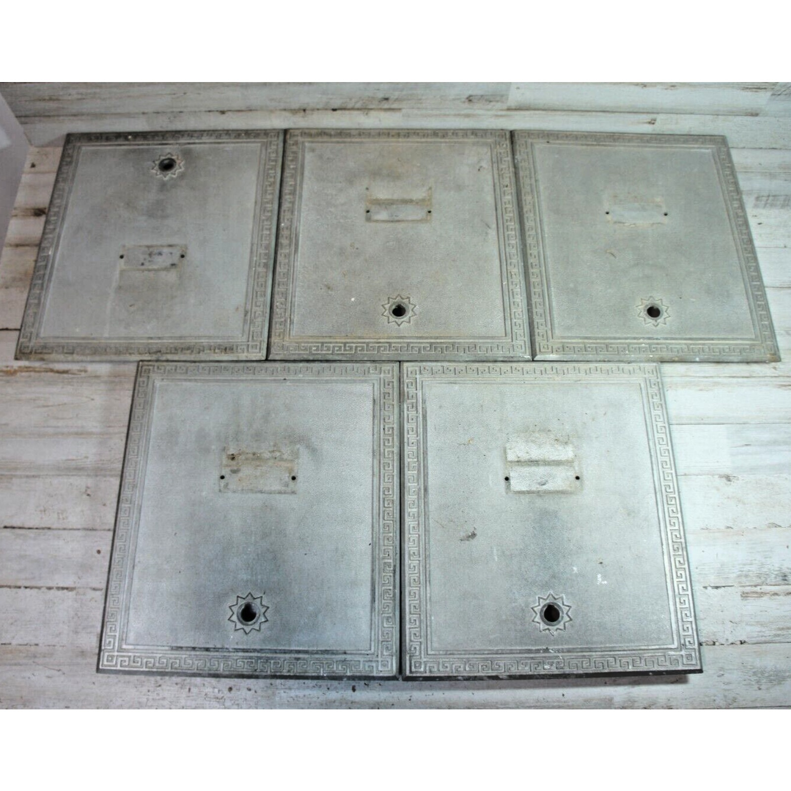 Lot 5 Vtg Large Corbin Post Office PO Box Cast Door 1960s 10 7/8 x 12 3/8