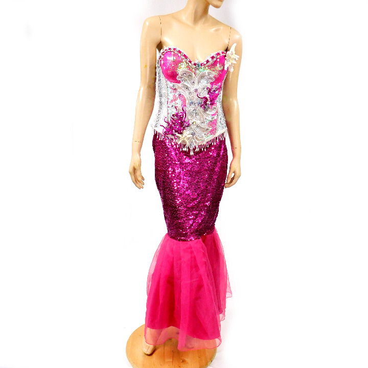 Pink Scale Corset Mermaid Costume