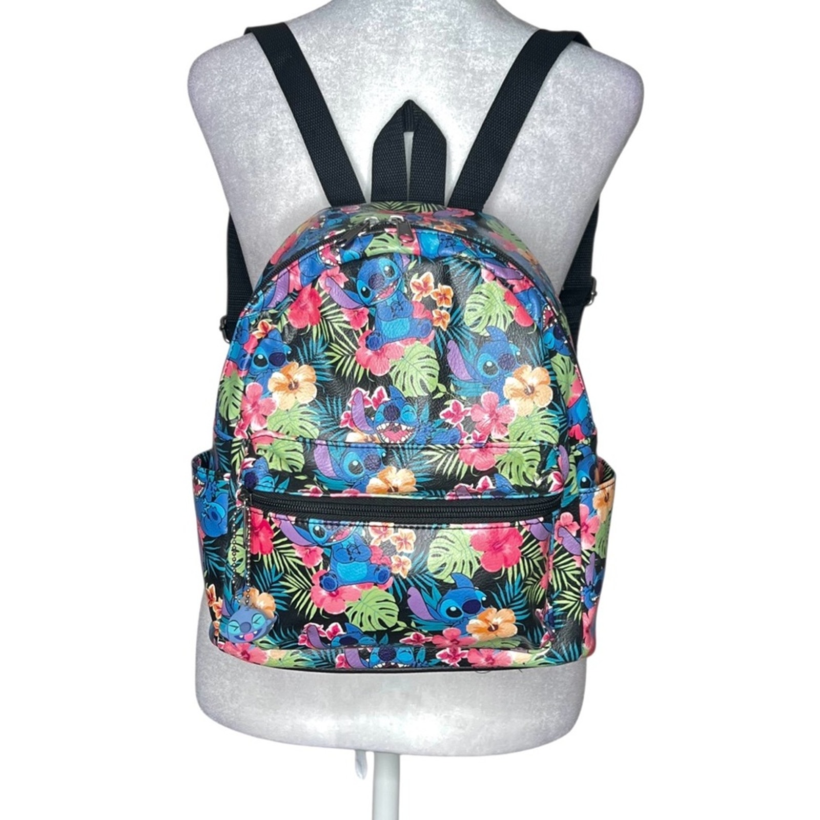 Loungefly Disney Lilo & Stitch Mini Backpack Stitch Poses Hawaiian Tropical