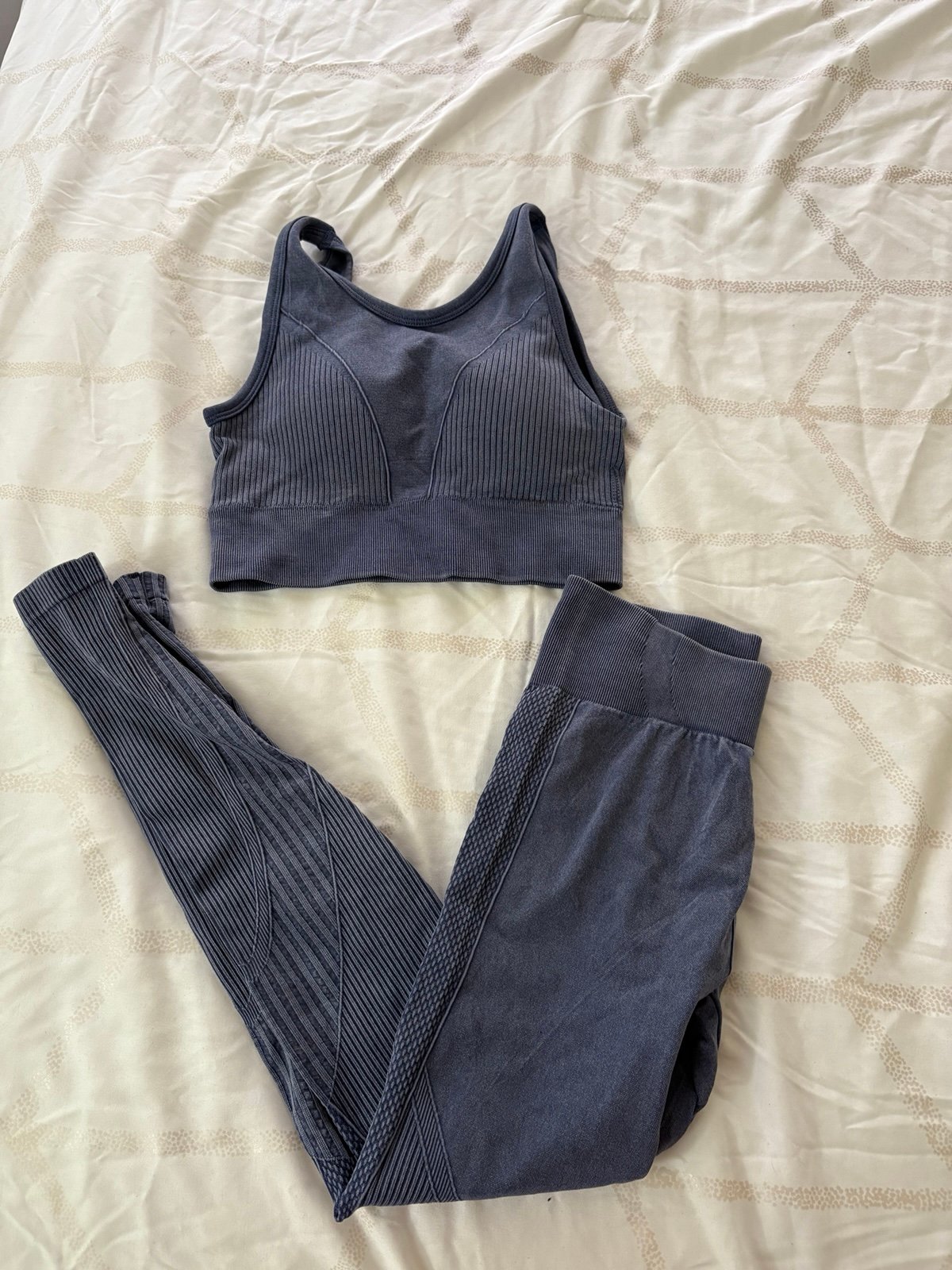 Blue Athletic Gym Workout Set