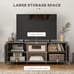 Industrial TV Cabinet Stand for TVs up to 65 Inch, Brown