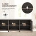 Industrial TV Cabinet Stand for TVs up to 65 Inch, Brown