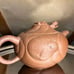 Vintage Chinese Yixing Zisha Dragon and Koi Teapot Dragon