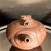 Vintage Chinese Yixing Zisha Dragon and Koi Teapot Dragon