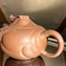 Vintage Chinese Yixing Zisha Dragon and Koi Teapot Dragon