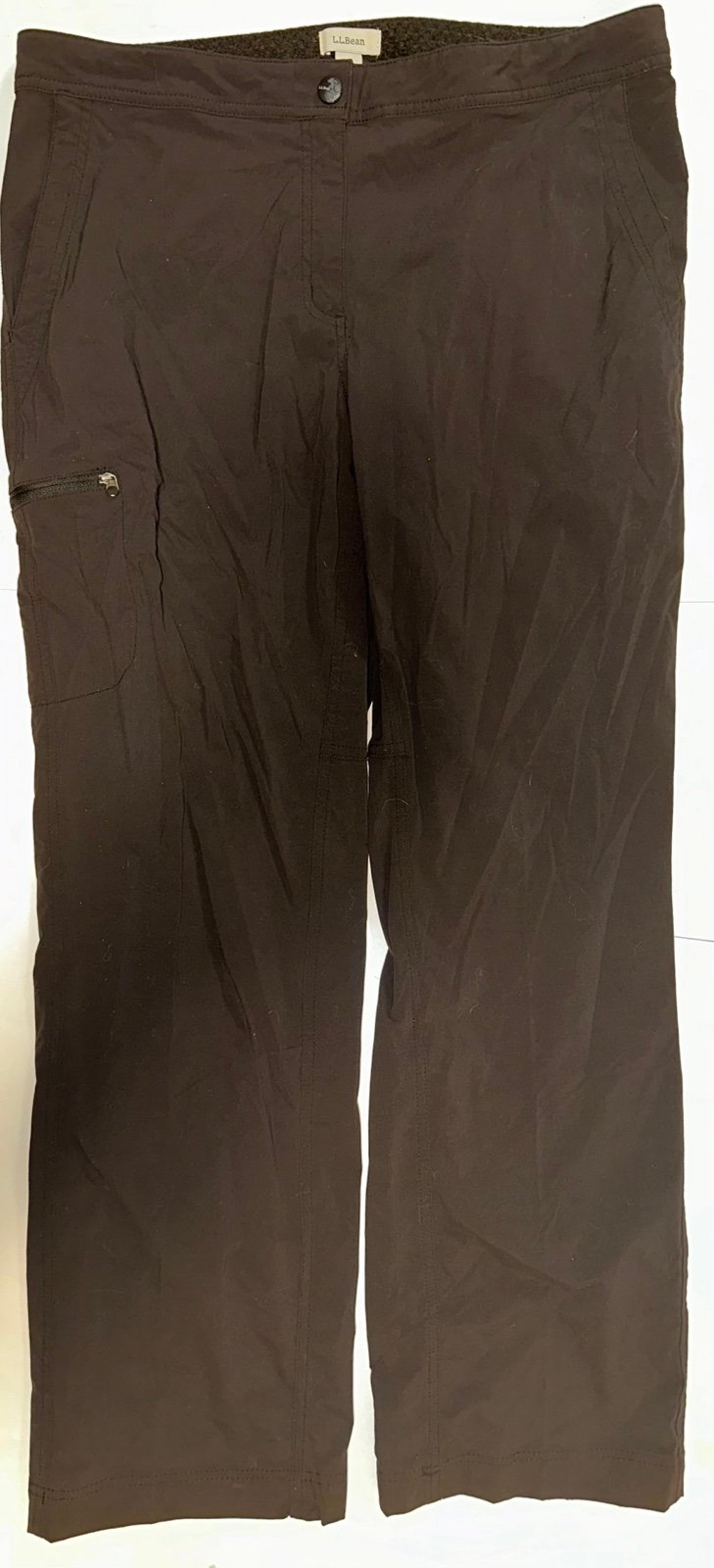LL Bean Women’s Black Cargo Pants Lightweight Hiking Active Outdoor Size 14 Tall