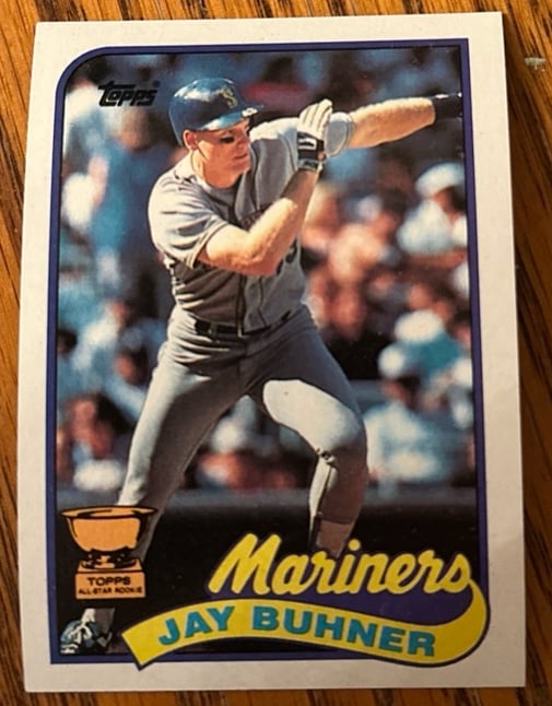 Jay Buhner 1989 Topps Rookie Error Card