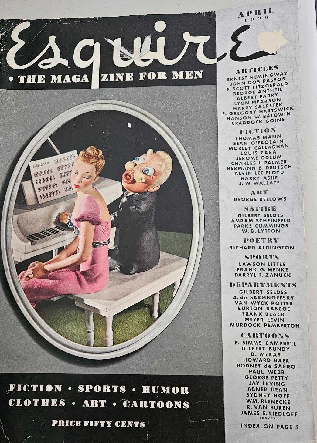 Vintage April 1936 Esquire Magazine