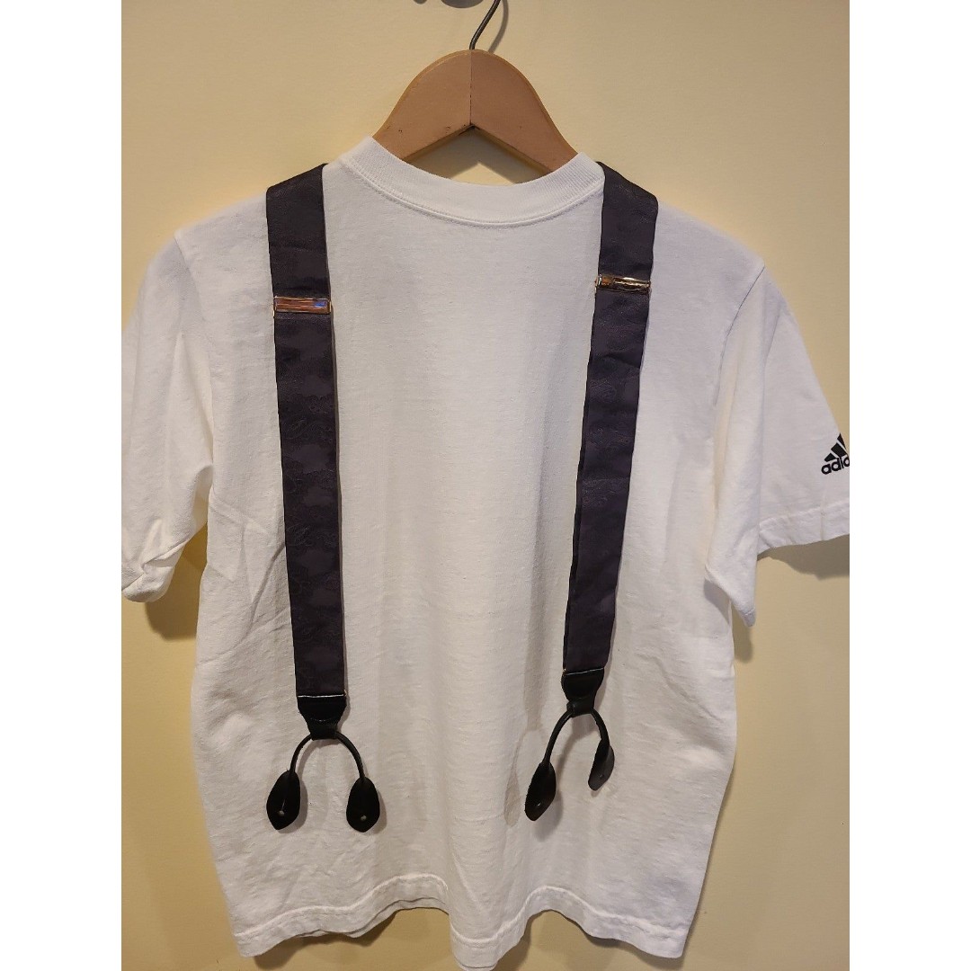 CAS Germany 100% Silk Suspenders Made in USA Gray Paisley