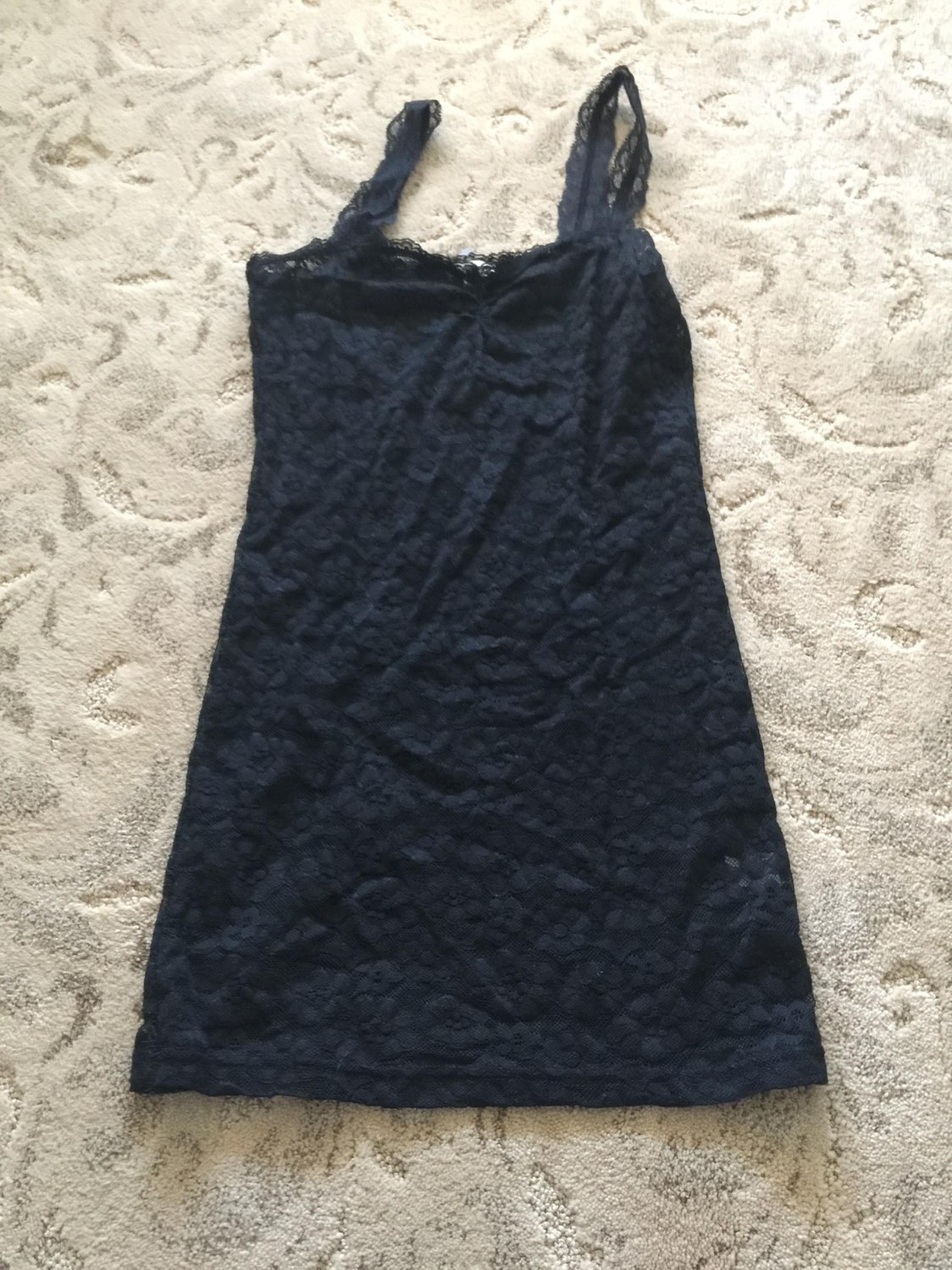 Frenchi Womens Black Floral Lace Top S