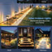 Solar Lights Outdoor Waterproof for Fence 6 Pack