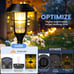 Solar Lights Outdoor Waterproof for Fence 6 Pack
