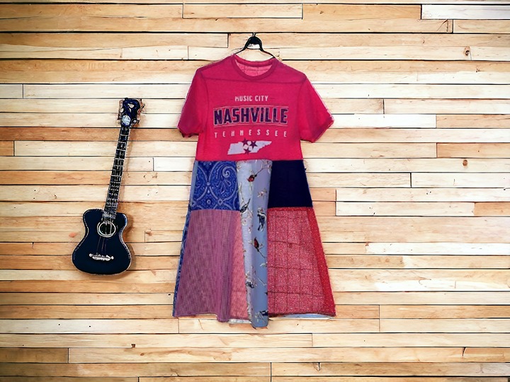 Upcycled Nashville Tee Dress S M