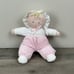 Eden Baby Doll Pink Terry Cloth Blonde Yarn Hair Bonnet Plush Girl Lovey Vtg 10