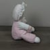 Eden Baby Doll Pink Terry Cloth Blonde Yarn Hair Bonnet Plush Girl Lovey Vtg 10