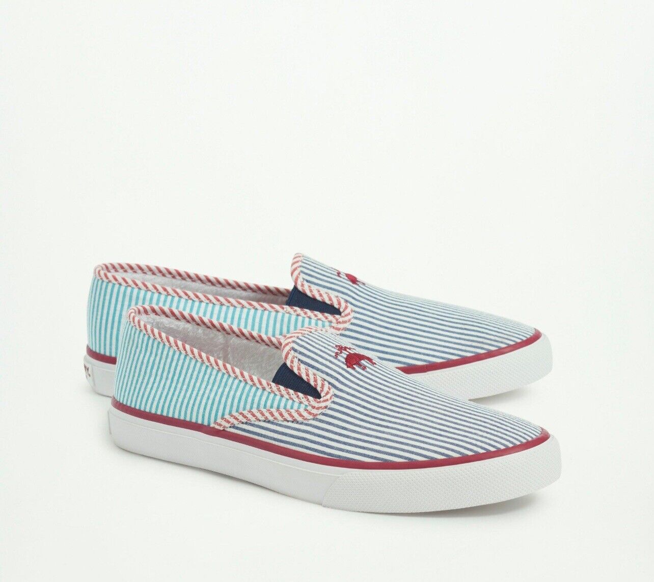 Sperry x Brooks Brothers Collab Slip on Sneaker Blue Multi Size 9.5