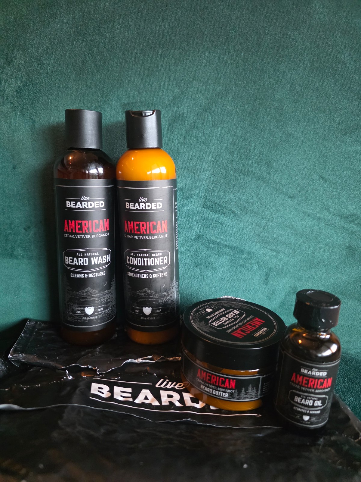Live Bearded Complete Beard Kit (American Scent) *Brand New* ~Great Reviews~