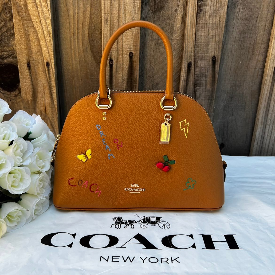 Coach Katy Satchel With Diary Embroidery