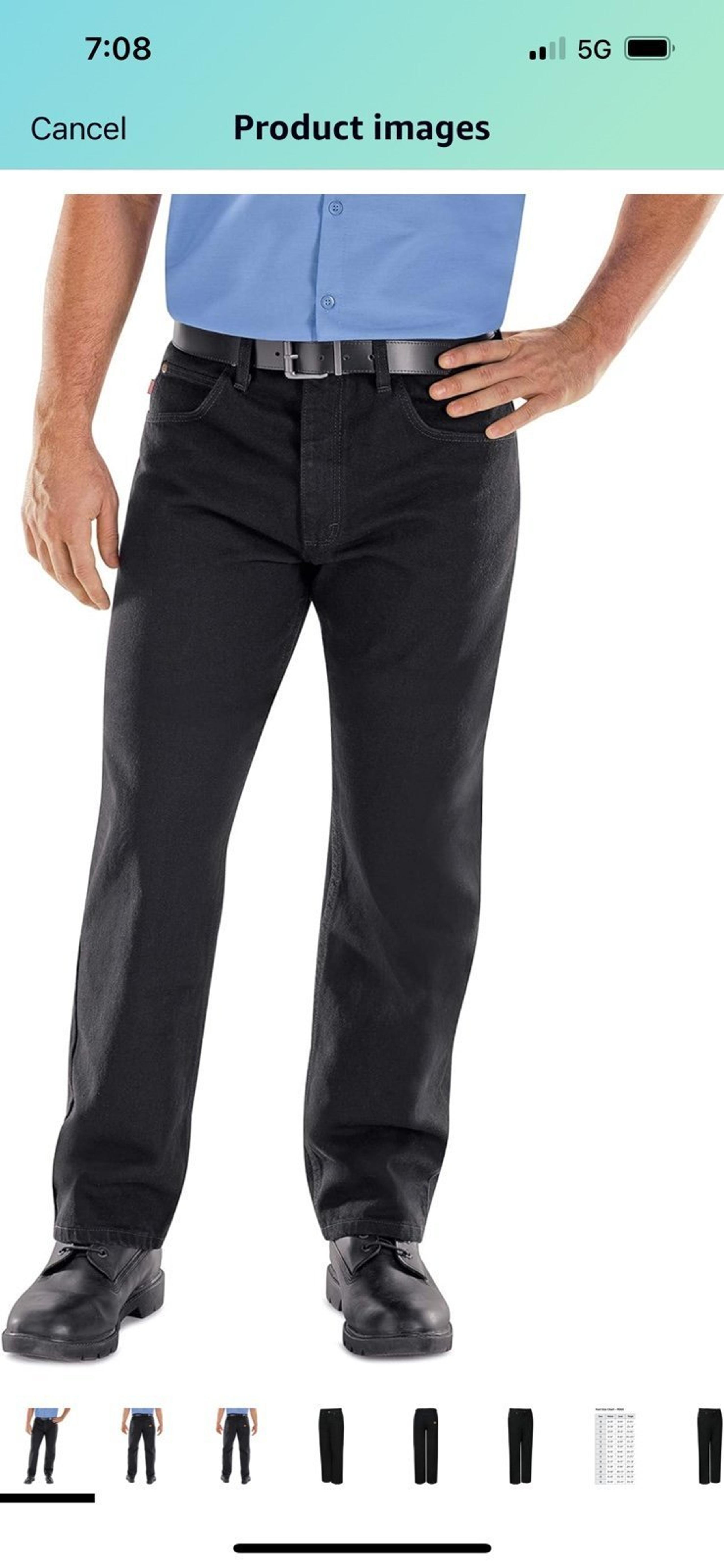 Jeans NWT Red Kap Men's Relaxed Fit Pants Black