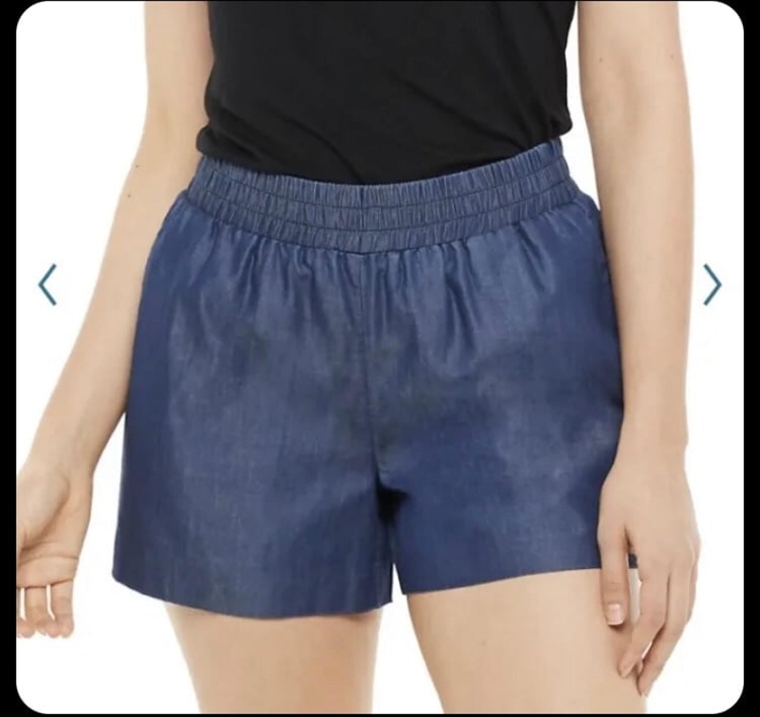 Apt 9 Women’s Challis Soft Shorts Sz XXL NWT Blue pull on pockets