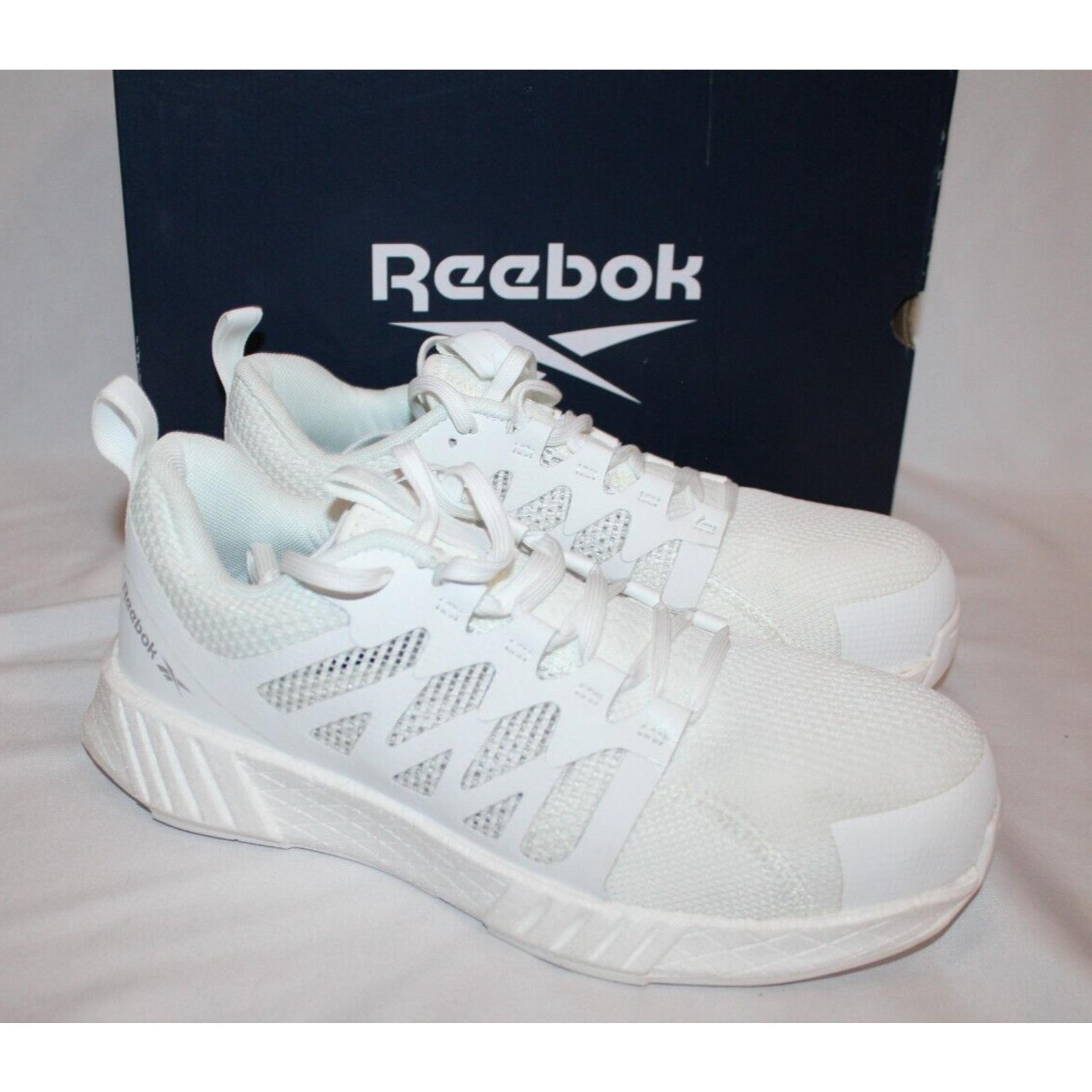 NIB Reebok Work N7729 Women's Fusion Flexweave Cage Work Boots White Sz 10