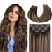 18” Human Hair Seamless Clip In Extensions Highlights Silky