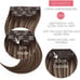 18” Human Hair Seamless Clip In Extensions Highlights Silky