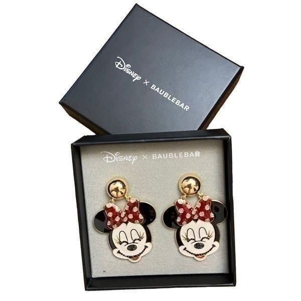 NEW Disney x Baublebar Minnie Mouse Red Sparkly Bow Drop