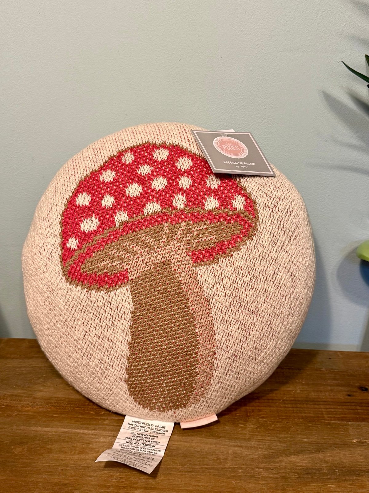 Mushroom Pillow 16in