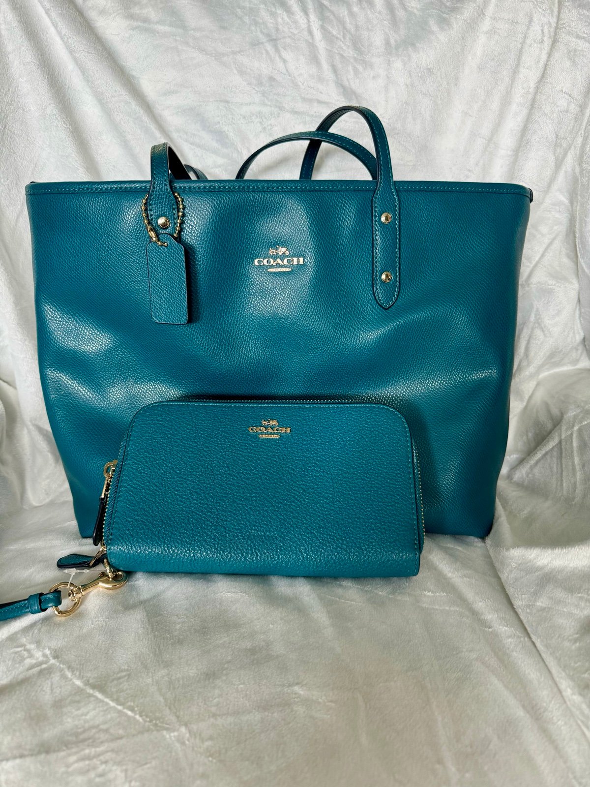 COACH tote with matching wallet