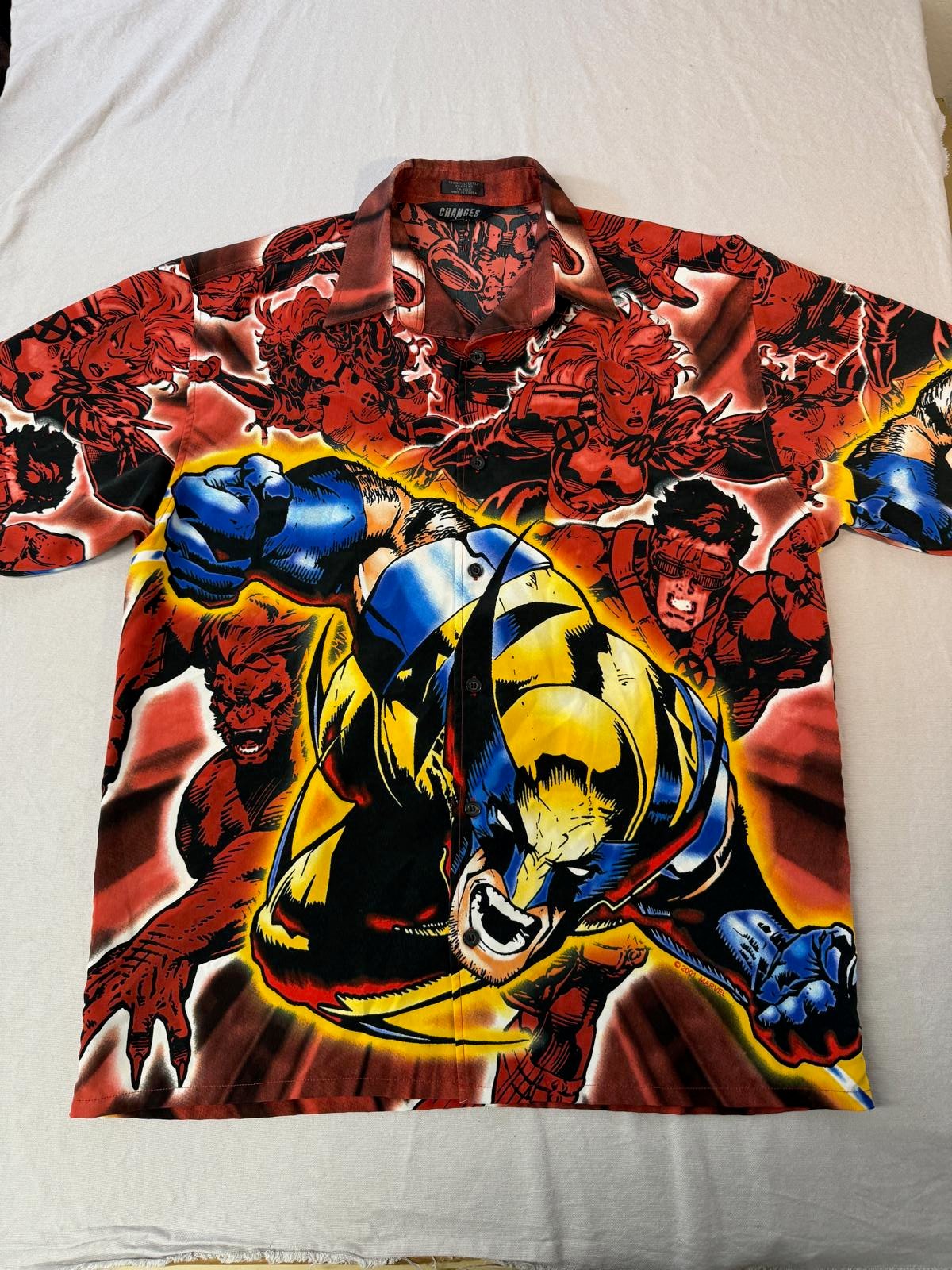 VTG X-Men Wolverine AOP Button Up - 2001 Changes - M