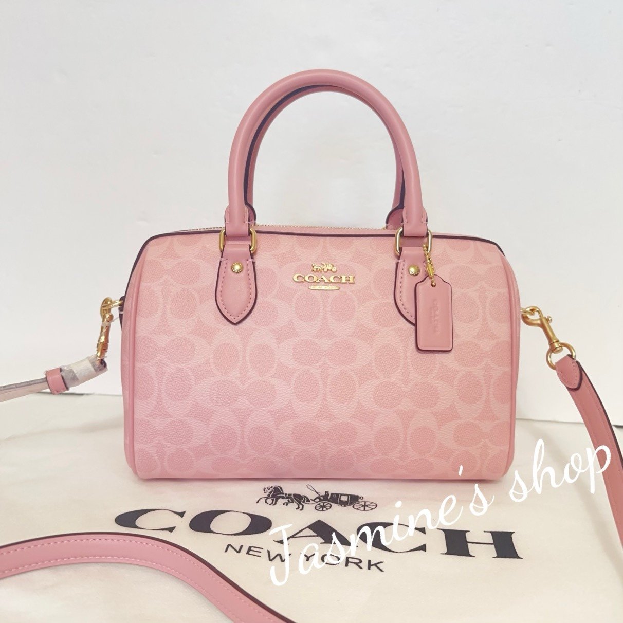 NWT Coach Rowan Satchel Bag In Signature Canvas CV961