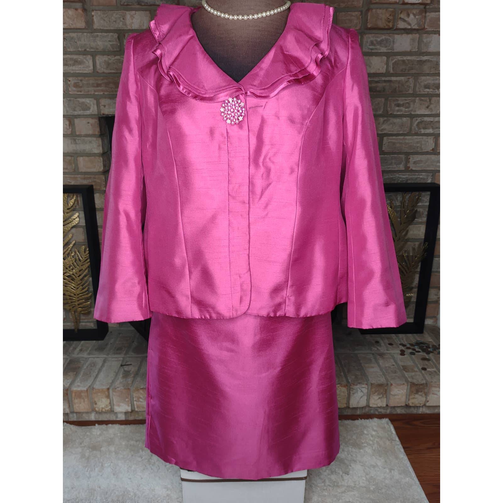 John Meyer Pink Skirt Suit 14W