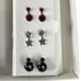 NEW American Girl PRETTY PARTY EARRINGS Black Rhinestone Balls Stars & Magenta